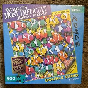 SHIPS FREE! Buffalo Games World's Most Difficult Jigsaw Puzzle - Clown School